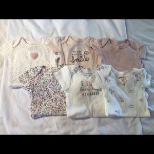 Brand new Baby girl onesies set of 6